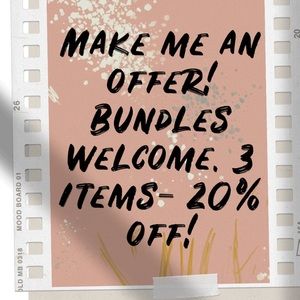 OFFERS WELCOME AND ENCOURAGED!